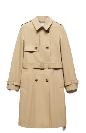 MANGO Classic trench coat with belt