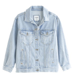 Abercrombie & Fitch Oversized Denim Trucker Jacket